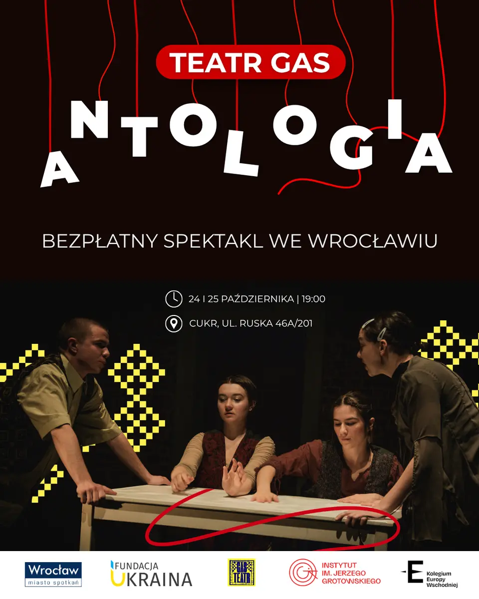 „Antologia” Teatru GAS – bezpłatny spektakl we Wrocławiu | 24–25 października
