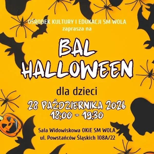 Bal Halloween dla dzieci w OKiE SM WOLA