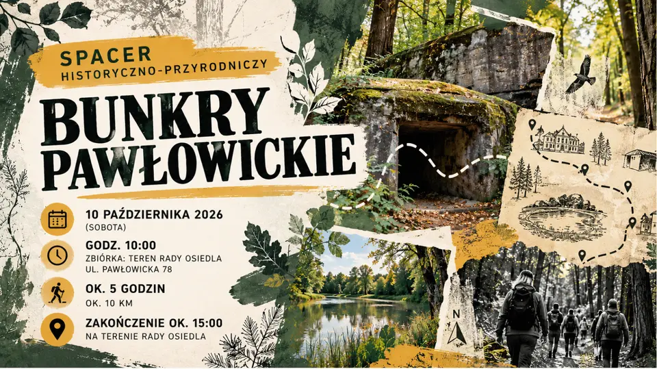 BUNKRY PAWŁOWICKIE – spacer historyczno-przyrodniczy