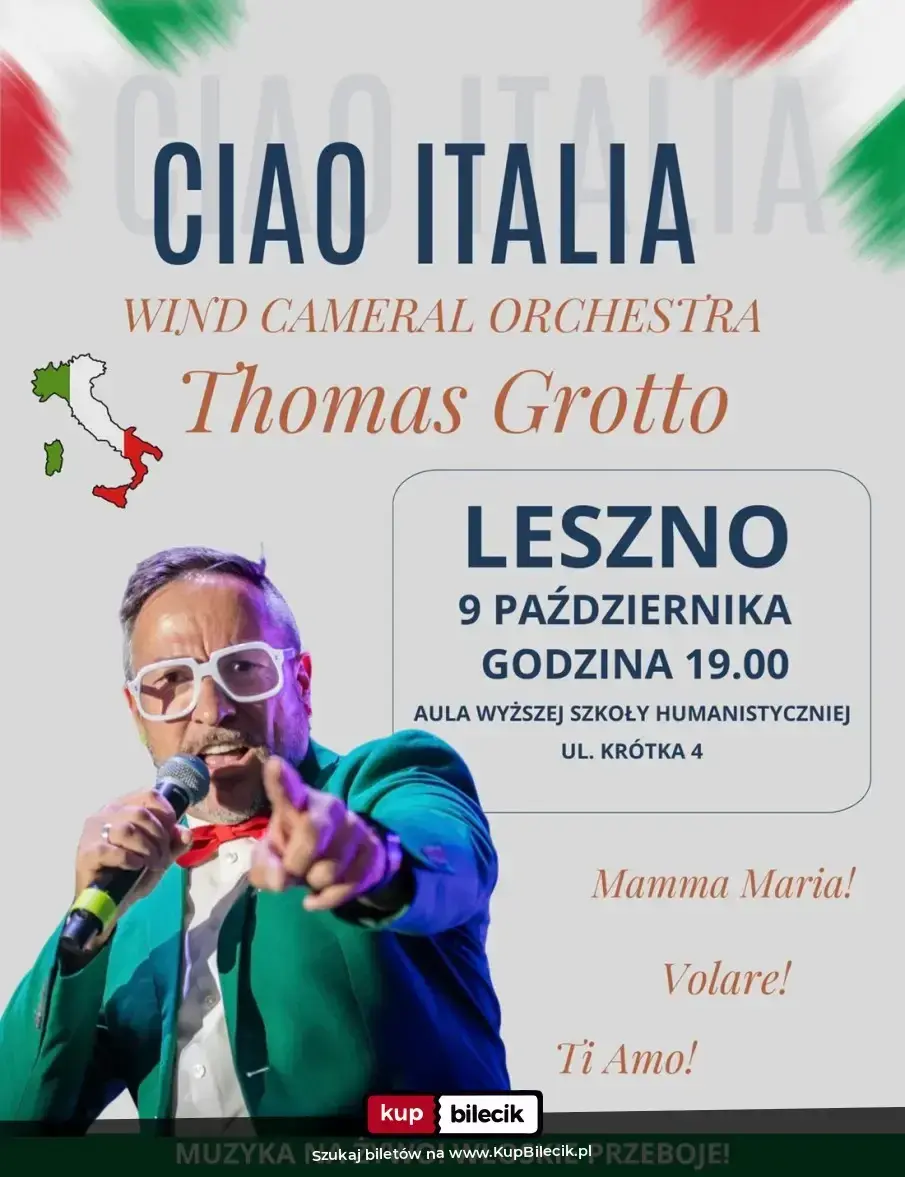 "Ciao Italia" Thomas Grotto i Wind Cameral Orchestra