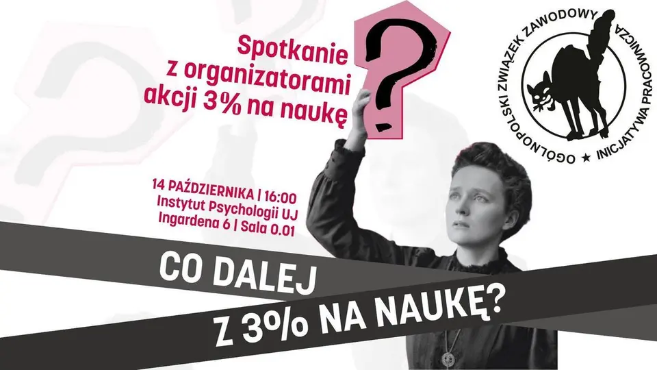 Co dalej z 3% na naukę? Spotkanie otwarte w Krakowie