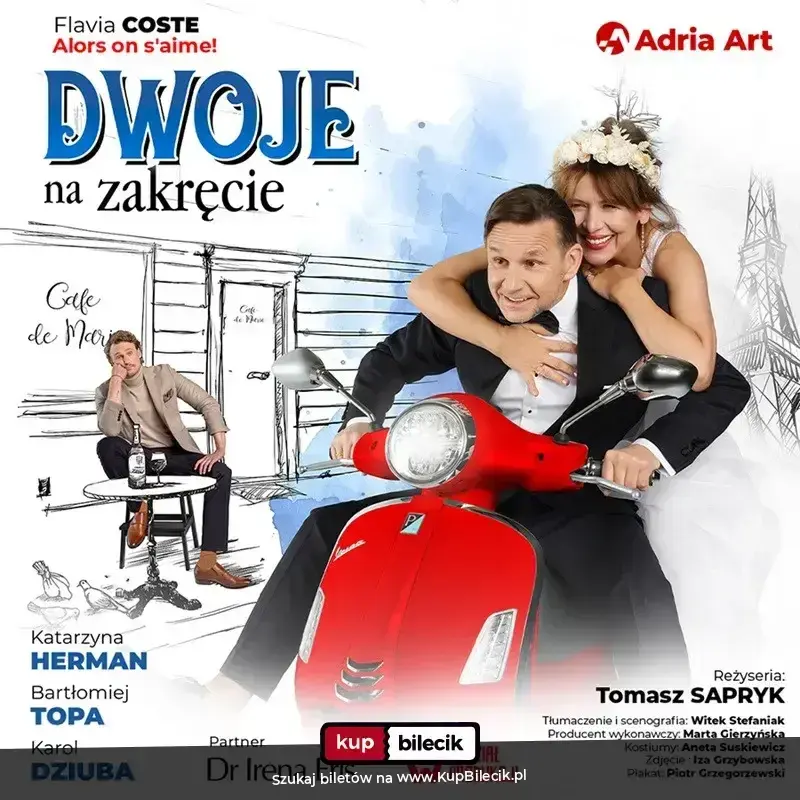 Dwoje na zakręcie - Herman, Topa i Dziuba w komedii teatralnej