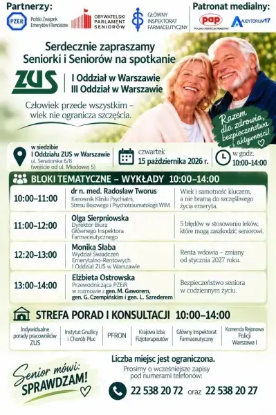 Dzień Seniora w ZUS - „Człowiek przede wszystkim – wiek nie ogranicza szczęścia”