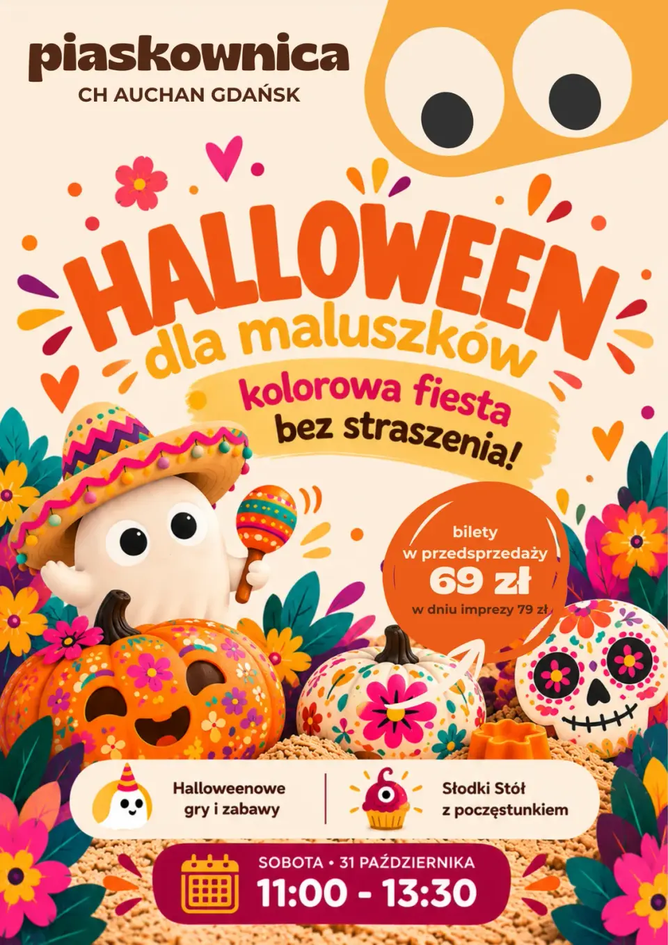 Halloween dla Maluszków - Kolorowa Fiesta bez straszenia W Piaskownicy 31 października 11:00
