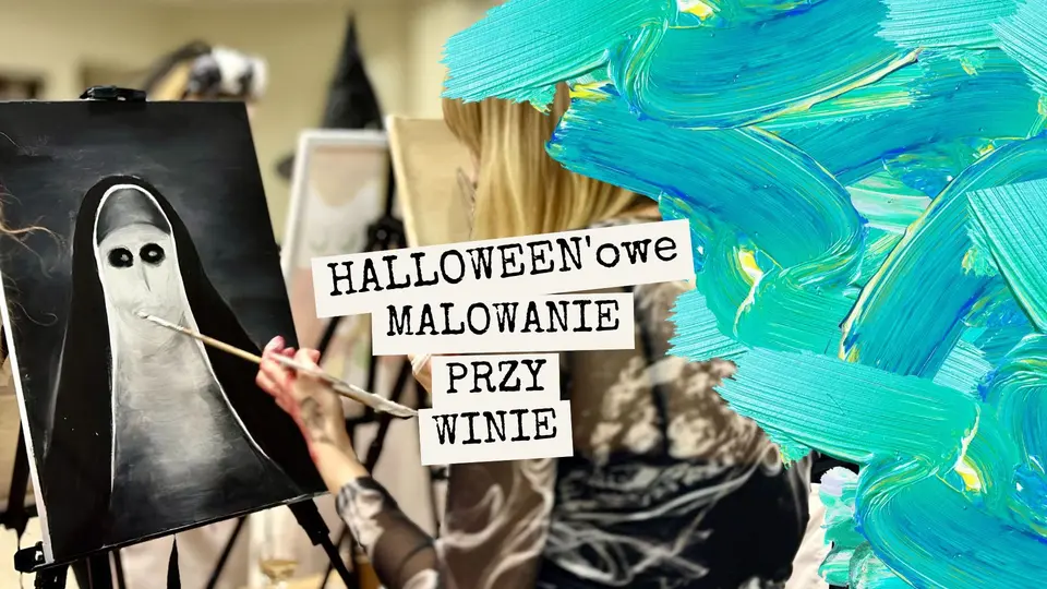 Halloween'owe malowanie przy winie w Krakowie!