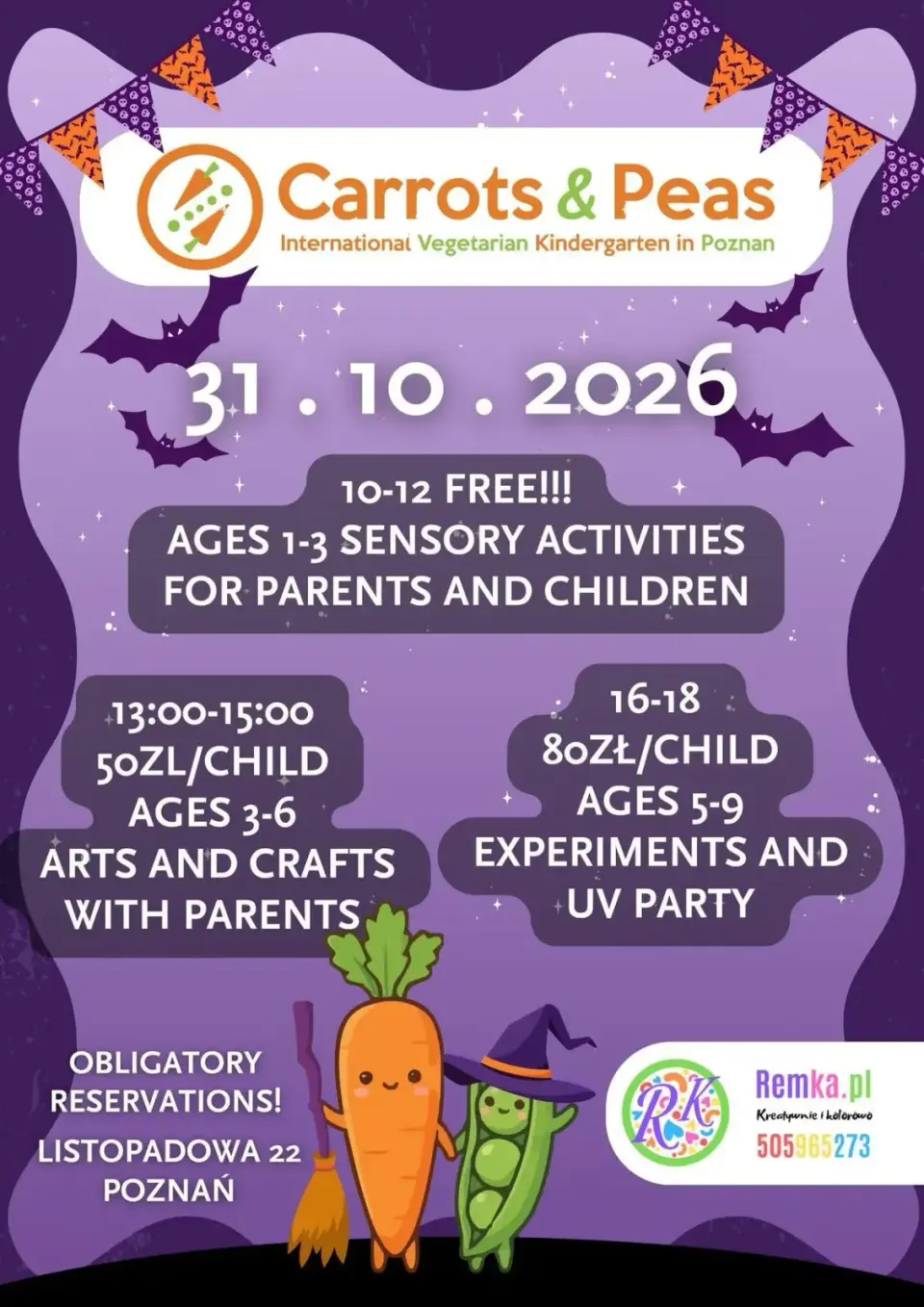 Halloween party at Carrots and Peas
