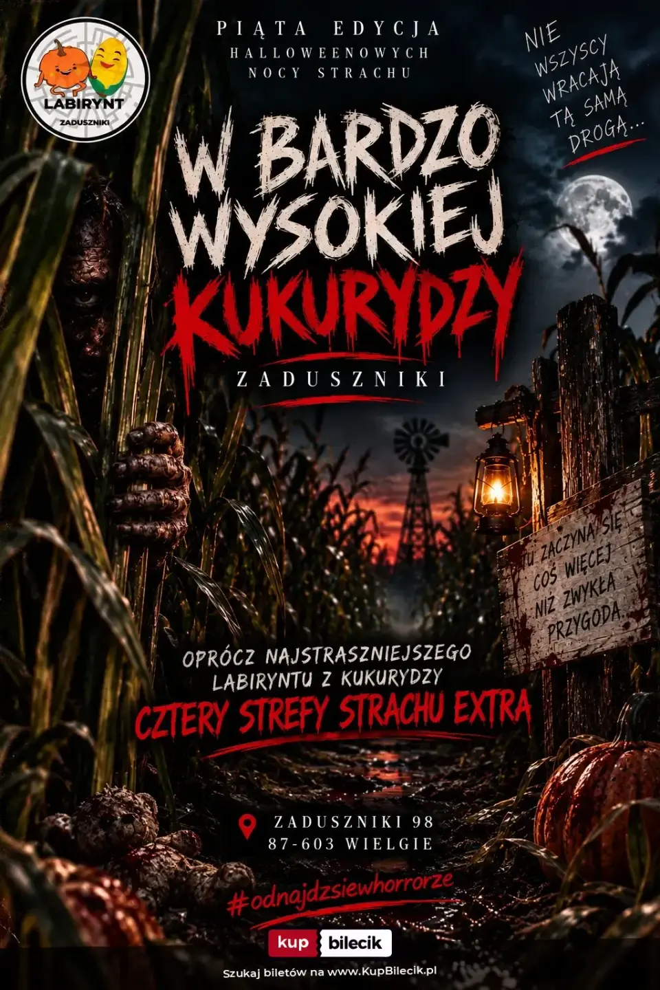 Halloweenowe Noce Strachu - Labirynt Zaduszniki – W bardzo wysokiej kukurydzy