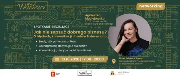 Jak nie zepsuć dobrego biznesu? O błędach, komunikacji i trudnych decyzjach - spotkanie sieciujące