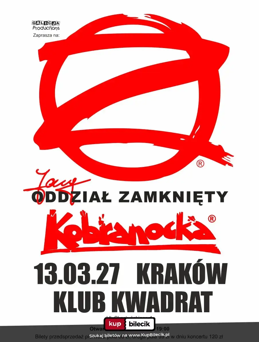 Jary - Odział Zamknięty + KOBRANOCKA | KRAKÓW | 13.03.2027 | KLUB KWADRAT