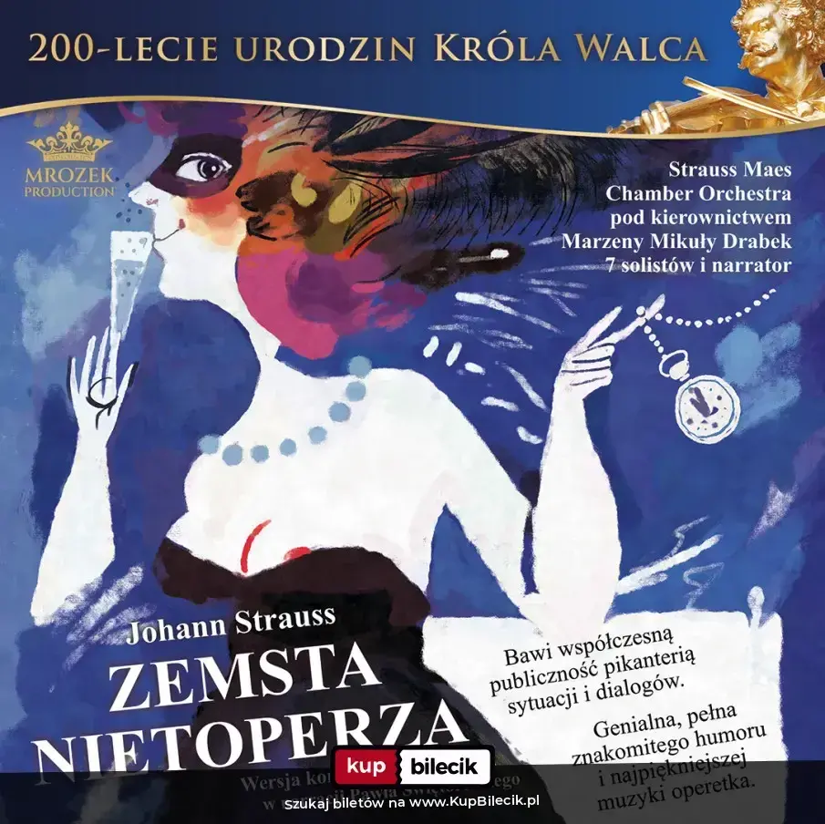 Johann Strauss - Zemsta Nietoperza – Walentynki z Komiczną Operetką Wiedeńską
