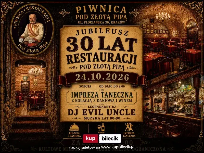 Jubileusz 30 lat restauracji Pod Złotą Pipą