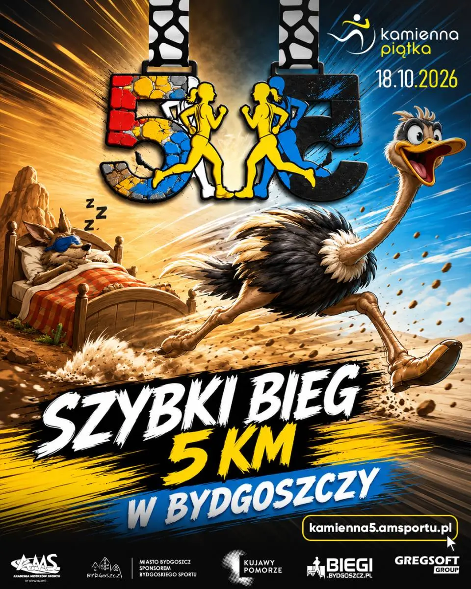 Kamienna piątka - szybki bieg 5km w Bydgoszczy