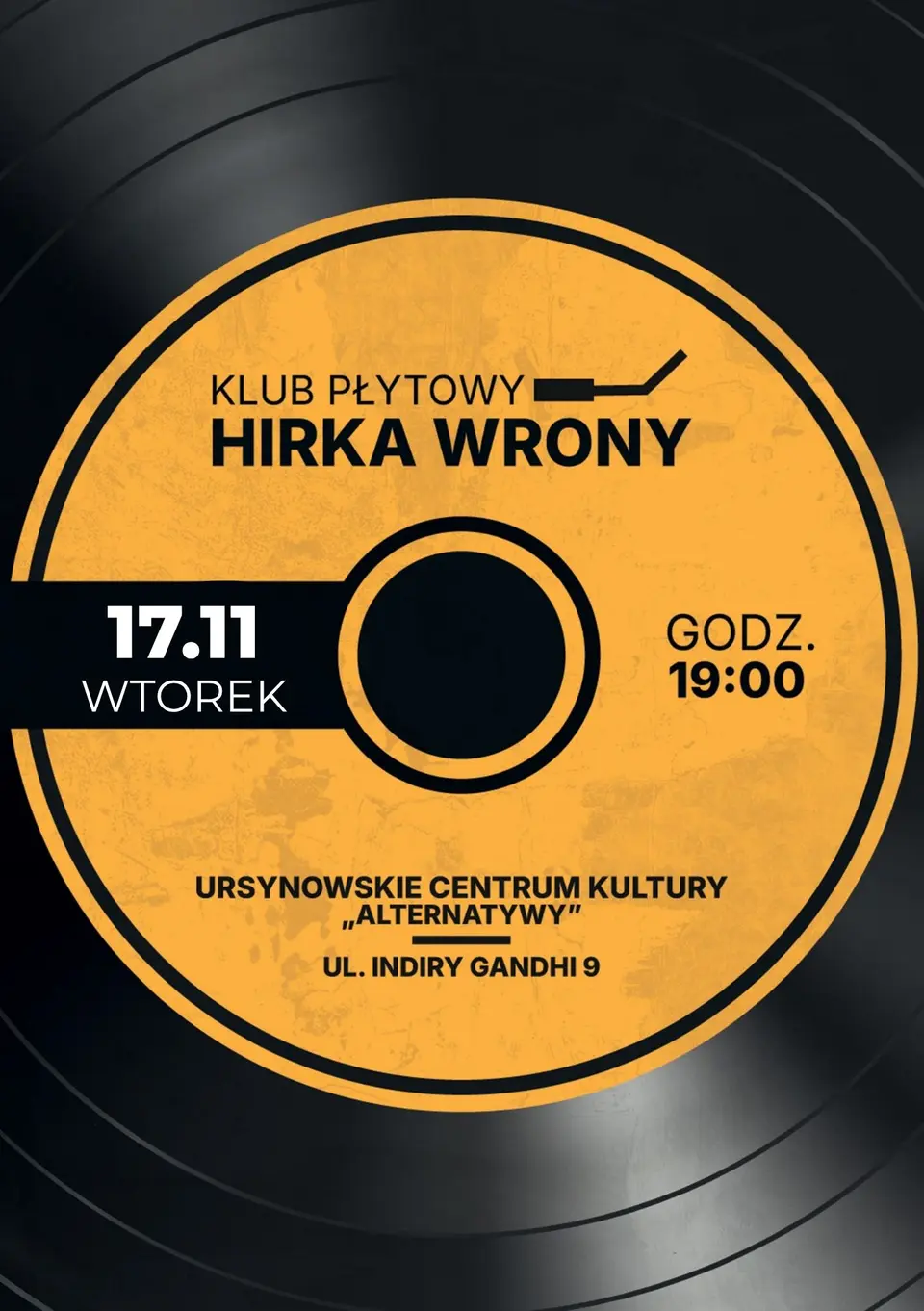 Klub Płytowy Hirka Wrony | spotkania z muzyką w roli głównej
