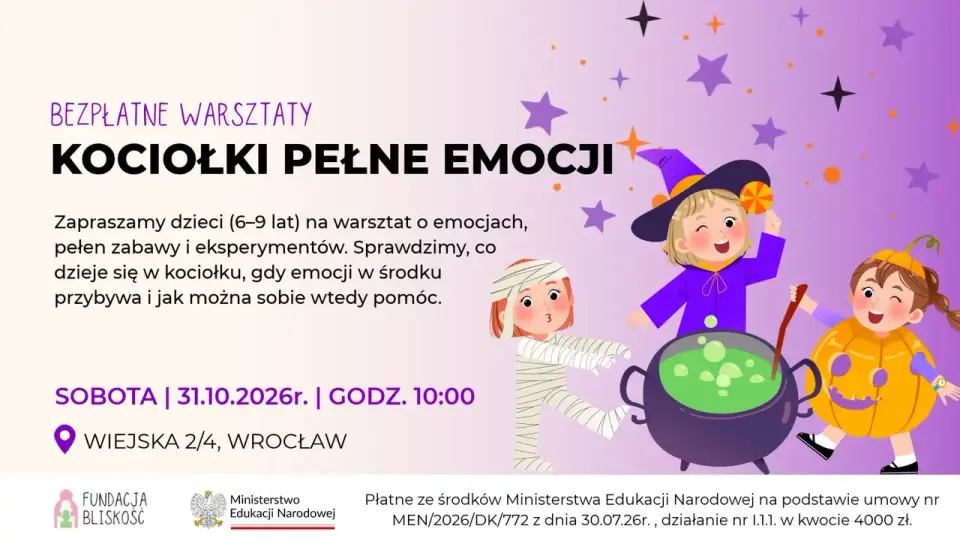 Kociołki pełne emocji! BEZPŁATNE warsztaty dla dzieci (6-9 lat)