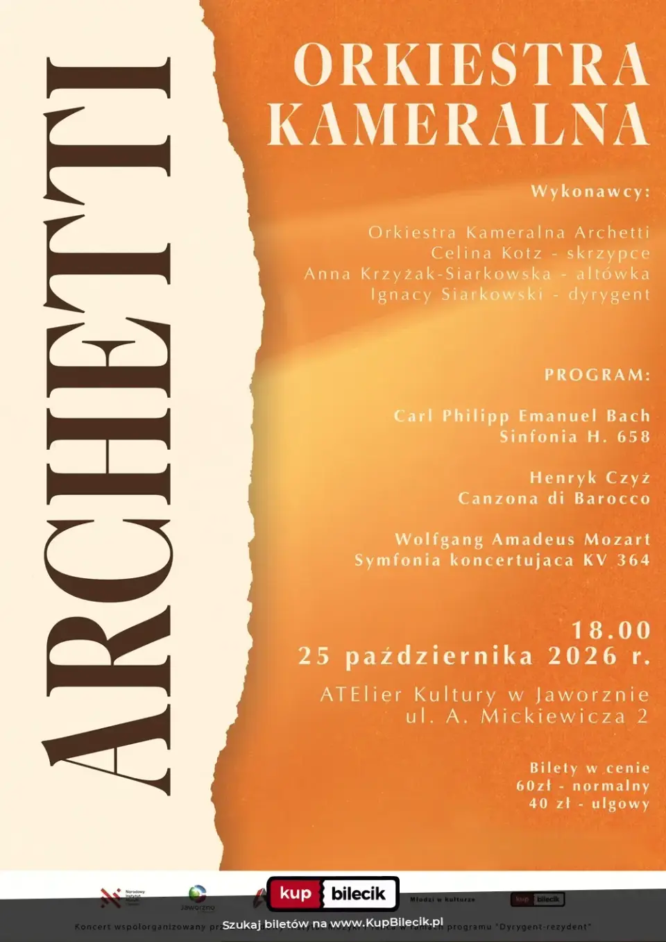 Koncert Orkiestry Kameralnej Archetti