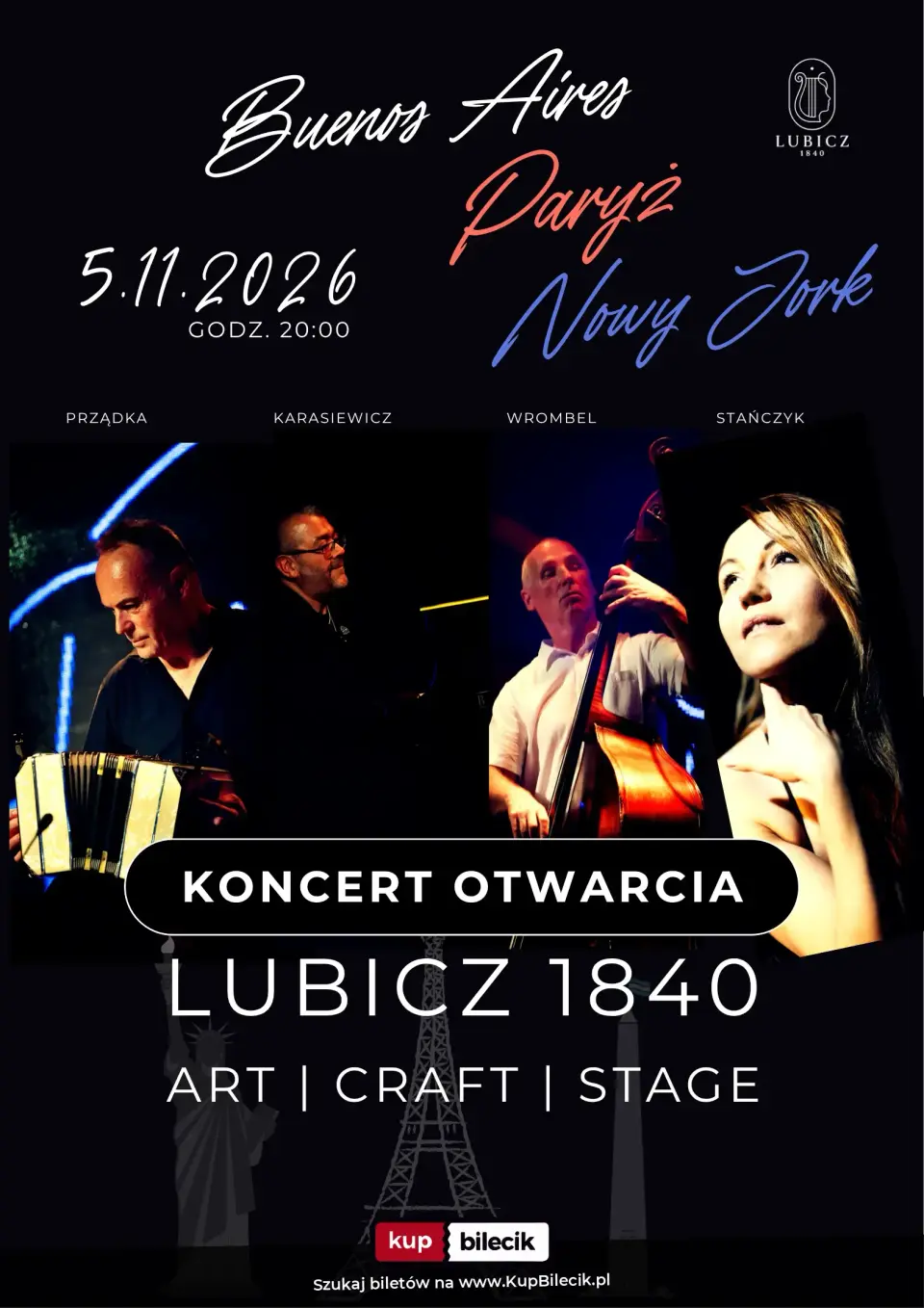 Koncert Otwarcia: "Buenos Aires, Paryż, Nowy Jork" - Trio Wiesław Prządka & Goście