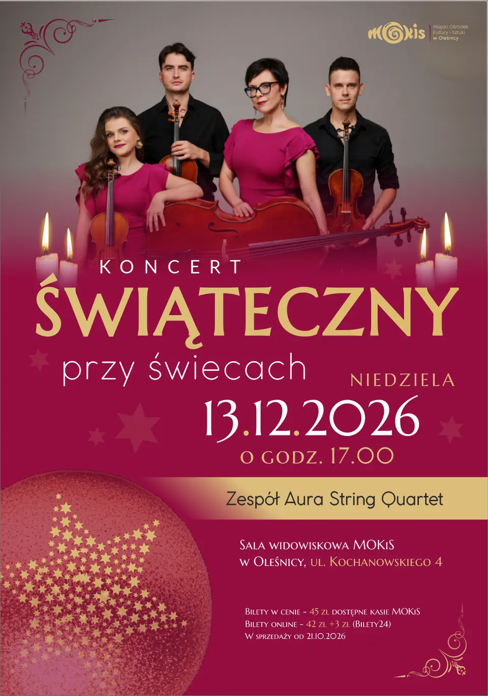 Koncert świąteczny przy świecach