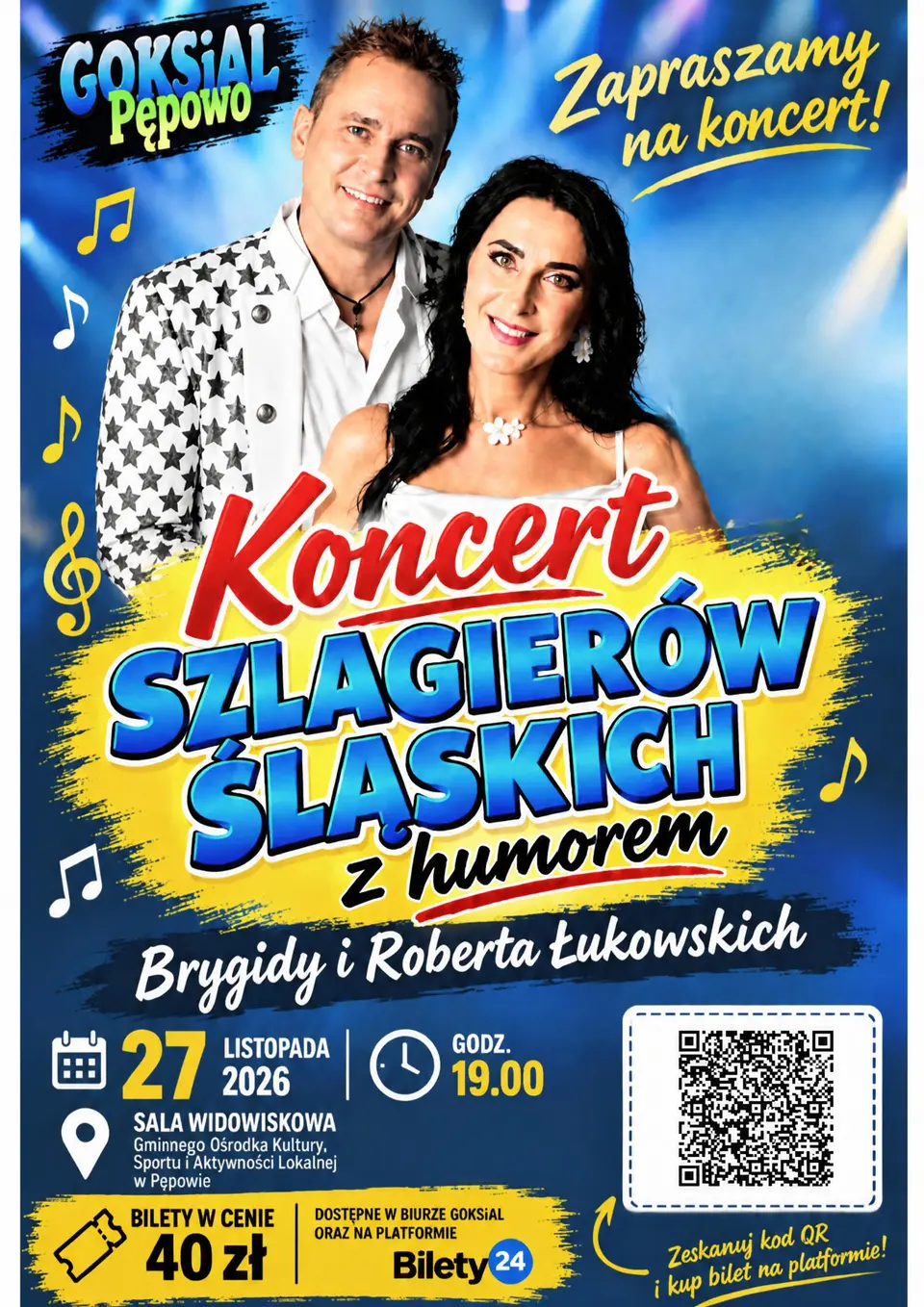 Koncert Szlagierów Śląskich z humorem -  Brygida i Robert Łukowscy
