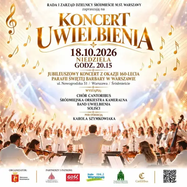 Koncert Uwielbienia z okazji 160-lecia Parafia Rzymskokatolicka św. Barbary w Warszawie