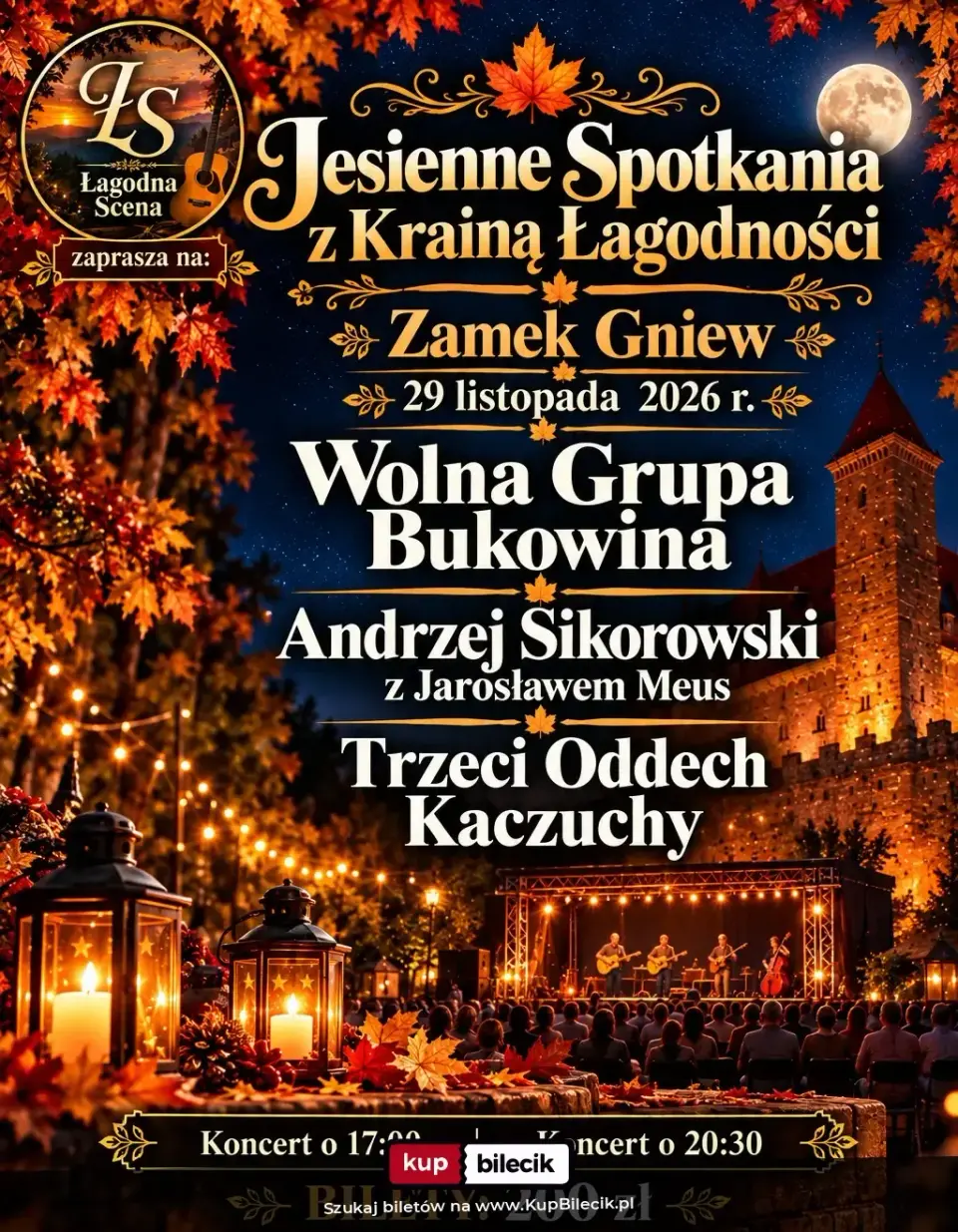 Łagodna Scena Nocą - Zamek Gniew