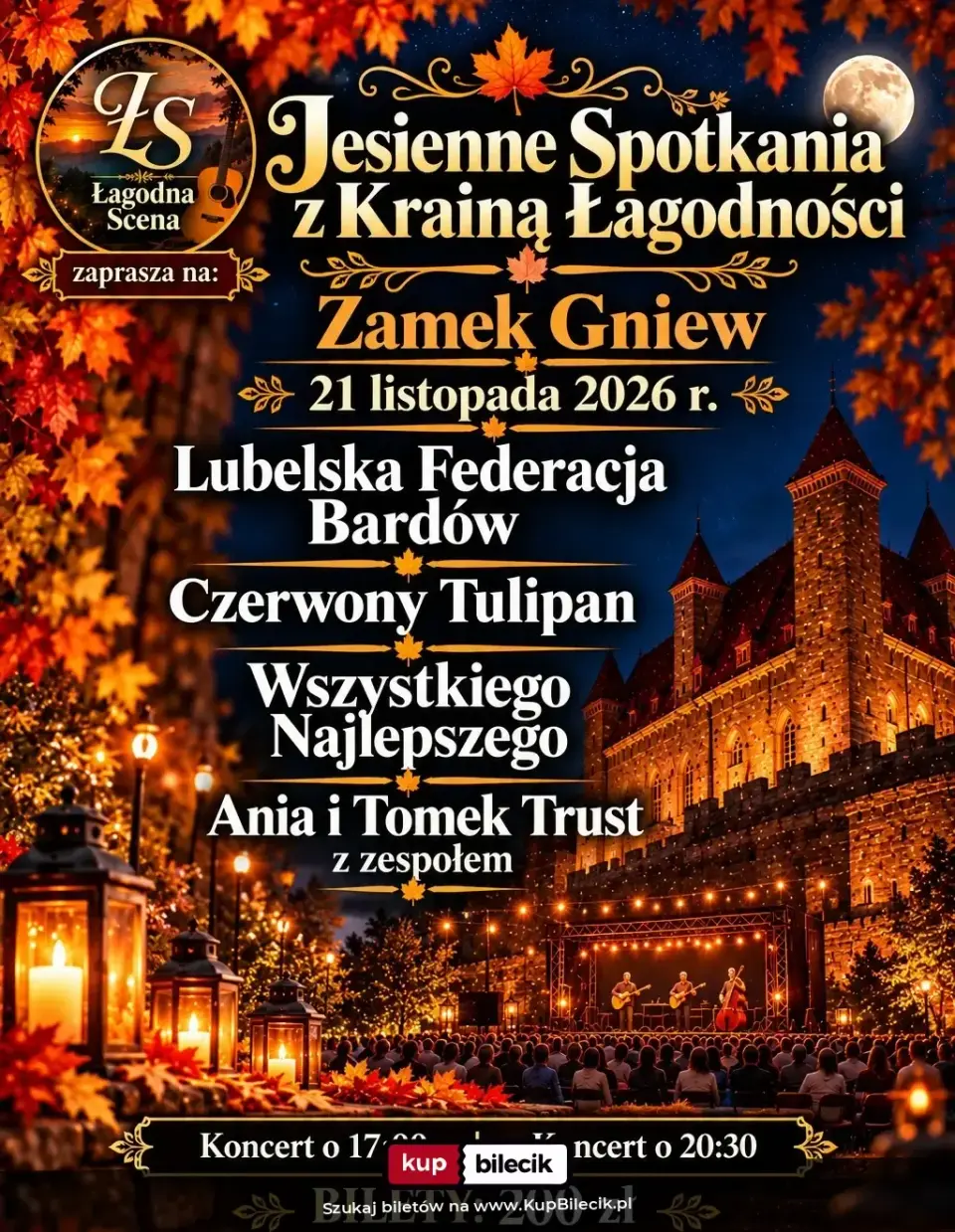 Łagodna Scena Nocą - Zamek Gniew