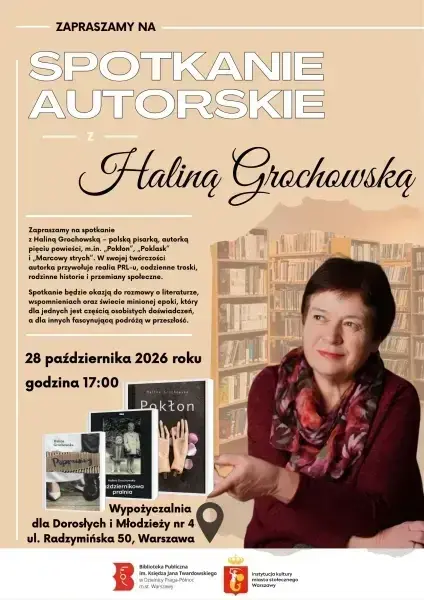 Literacka podróż do czasów PRL-u – spotkanie autorskie z Haliną Grochowską