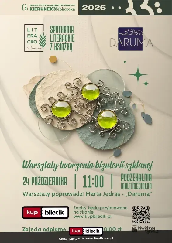 Literacko i twórczo. Warsztaty tworzenia biżuterii szklanej.
