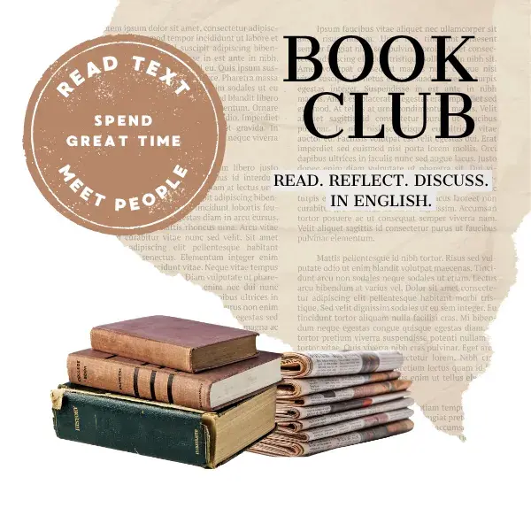 Monthly book club at the library