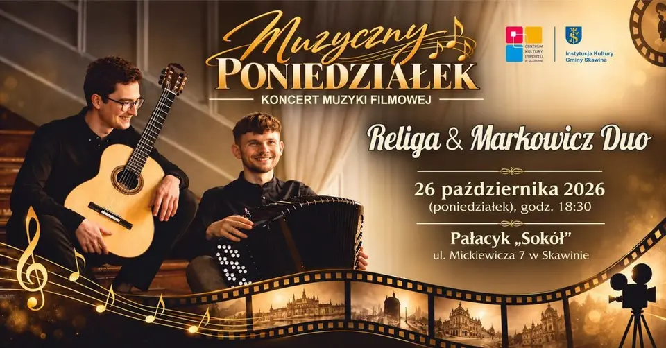 Muzyczny Poniedziałek: Koncert muzyki filmowej