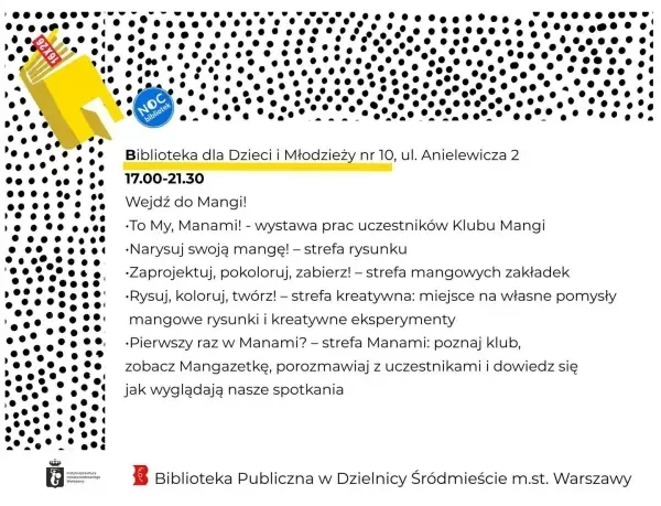 Noc Bibliotek z Klubem Mangi Manami!