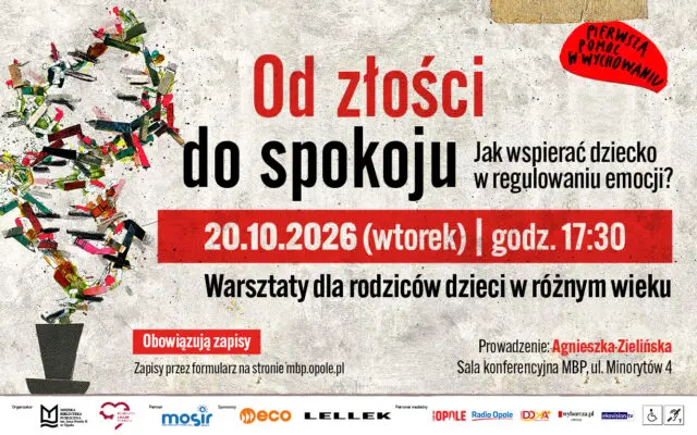 Od złości do spokoju – jak wspierać dziecko w regulowaniu emocji? Warsztaty dla rodziców dzieci w różnym wieku
