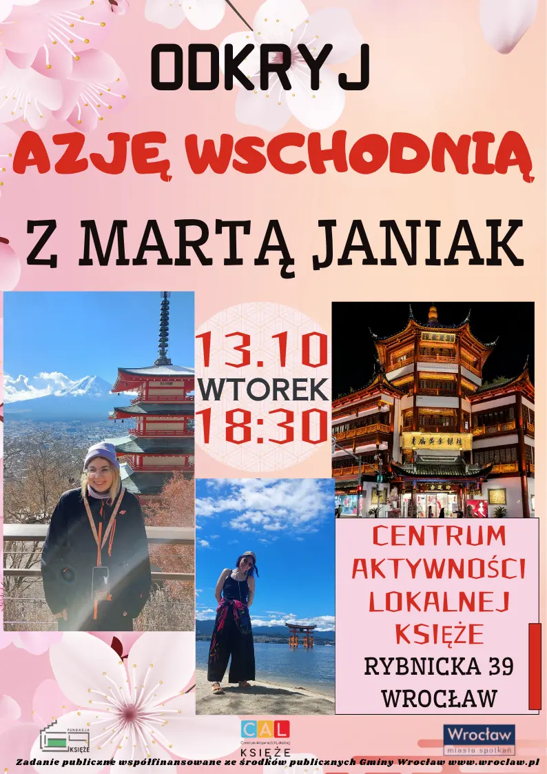 Odkryj Azję Wschodnią z Martą Janiak w CAL Księże