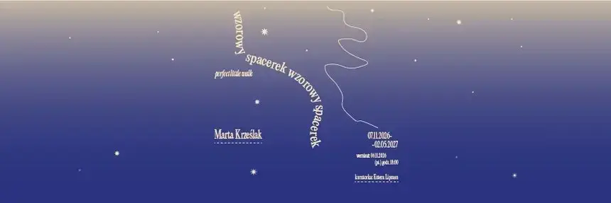 Oprowadzanie performatywne Marty Krześlak po wystawie „wzorowy spacerek” w Muzeum Miasta