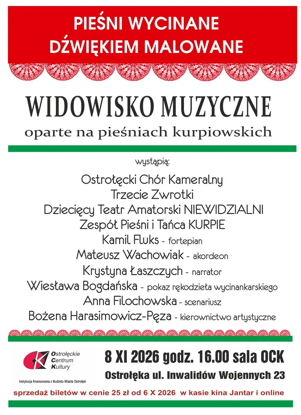 PIEŚNI WYCINANE -  DŹWIĘKIEM MALOWANE - koncert 2026