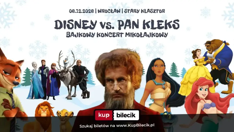 Piosenki z bajek Disneya – Bajkowy Koncert Mikołajkowy w Starym Klasztorze