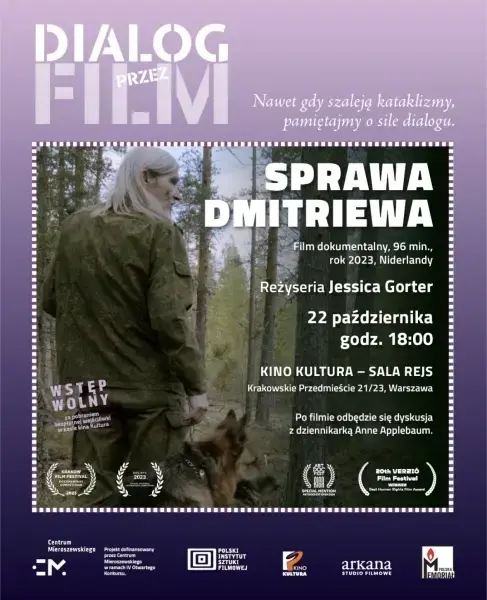 Pokaz filmu dokumentalnego “Sprawa Dmitriewa” oraz spotkanie z Anne Applebaum