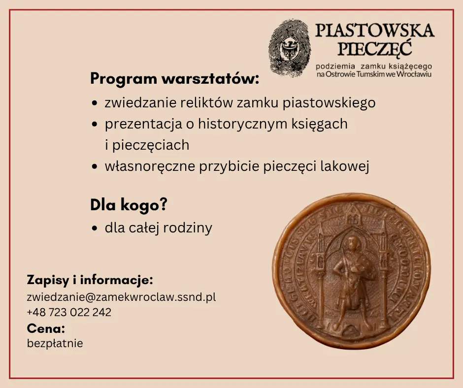 Rodzinne warsztaty w zamku piastowskim na Ostrowie Tumskim