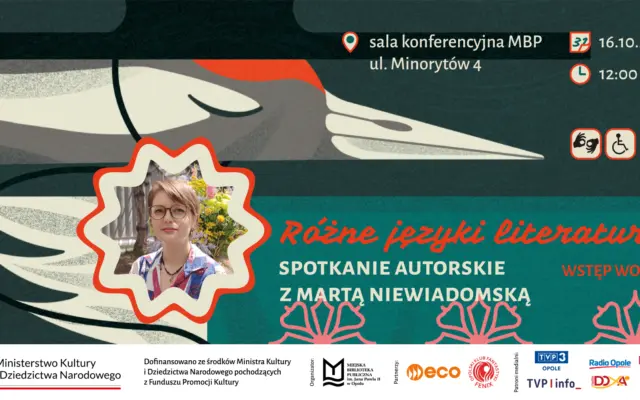 RÓŻNE JĘZYKI LITERATURY | spotkanie autorskie z Martą Niewiadomską