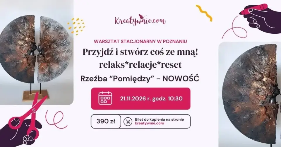 Rzeźba "Pomiędzy" technika powertex - stacjonarny warsztat w Poznaniu