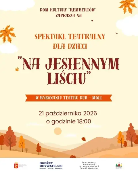 Spektakl dla dzieci „Na jesiennym liściu”
