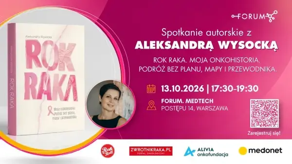 Spotkanie autorskie z Aleksandrą Wysocką "Rok raka"