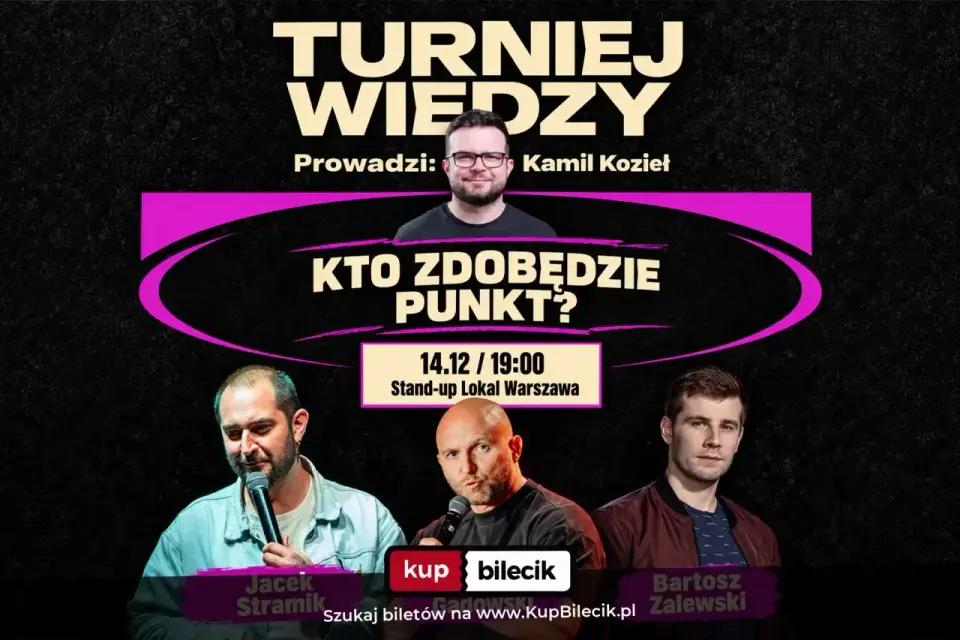 Stand-up: Kamil Kozieł – TURNIEJ WIEDZY O RZECZACH