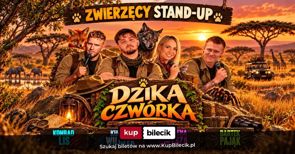 Stand-up: Lis, Wilczek, Mysza, Pająk – Zwierzęcy Stand-up "Dzika Czwórka"