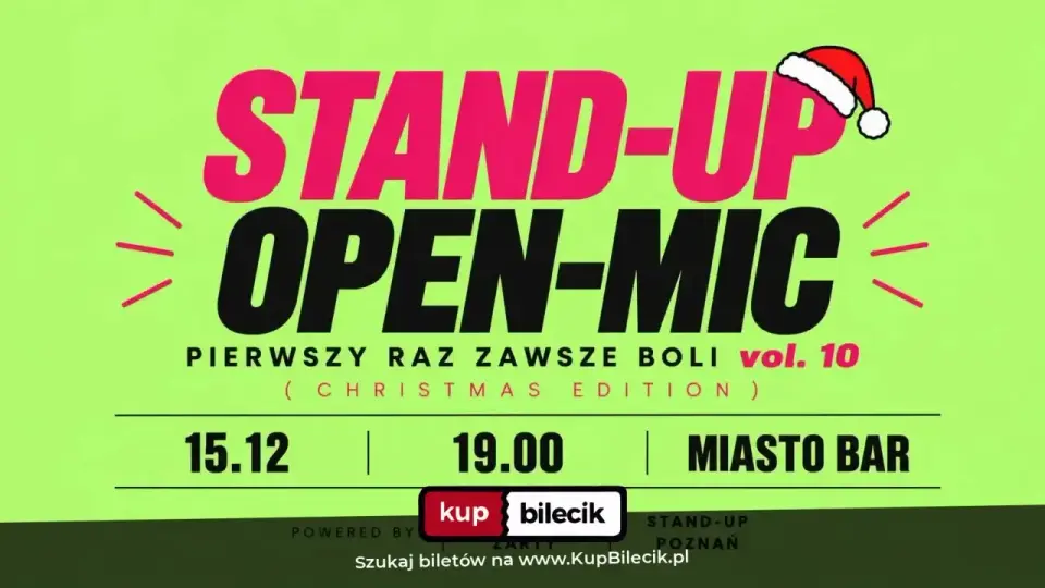 Stand-up Poznań Open Mic | Christmas Edition | 15.12 godz. 19:00