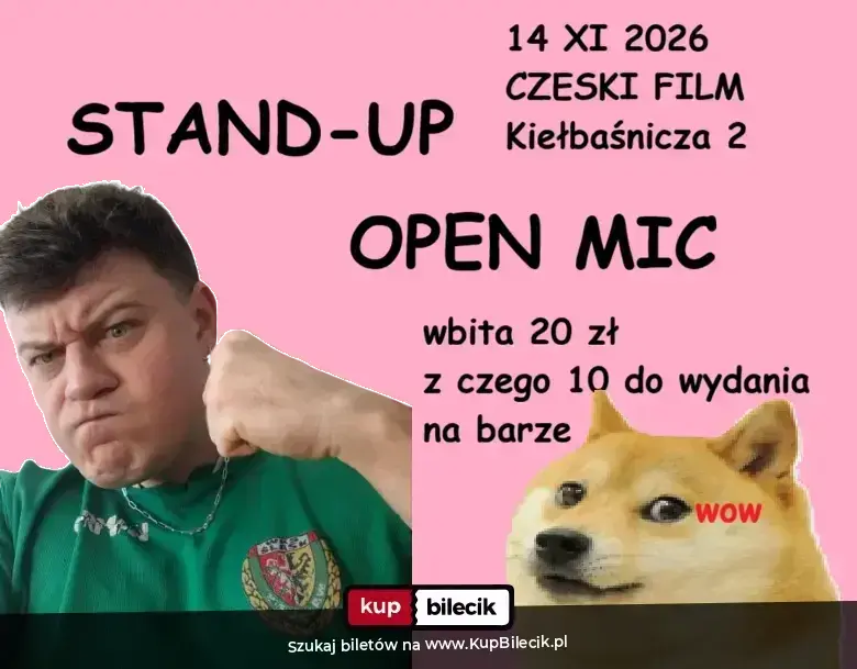 Stand Update Trójmiasto przedstawia | Open mic – Stand-up Open Mic w Czeskim Filmie