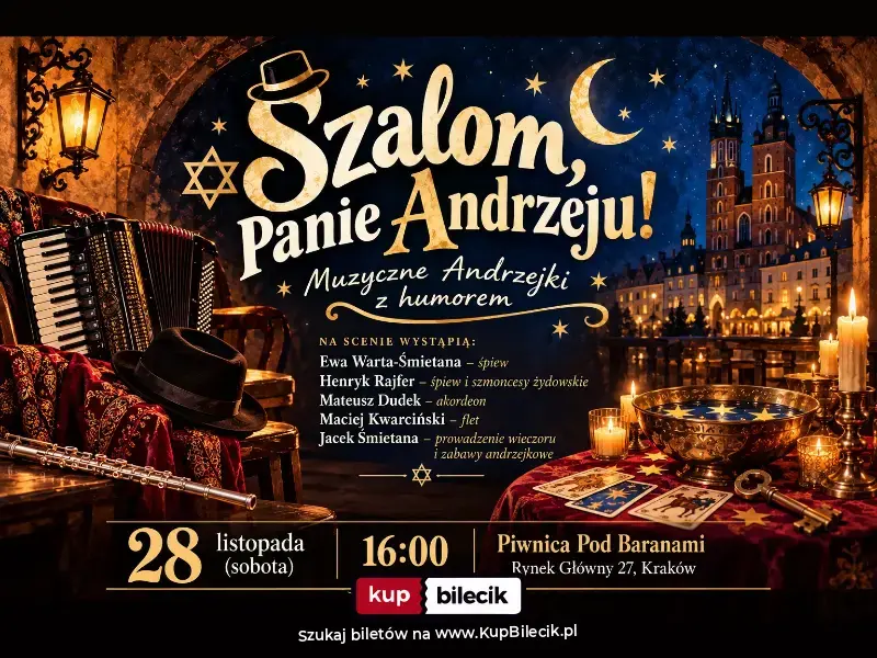Szalom, Panie Andrzeju! Muzyczne Andrzejki z humorem