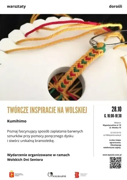 Twórcze inspiracje na Wolskiej: Kumihimo