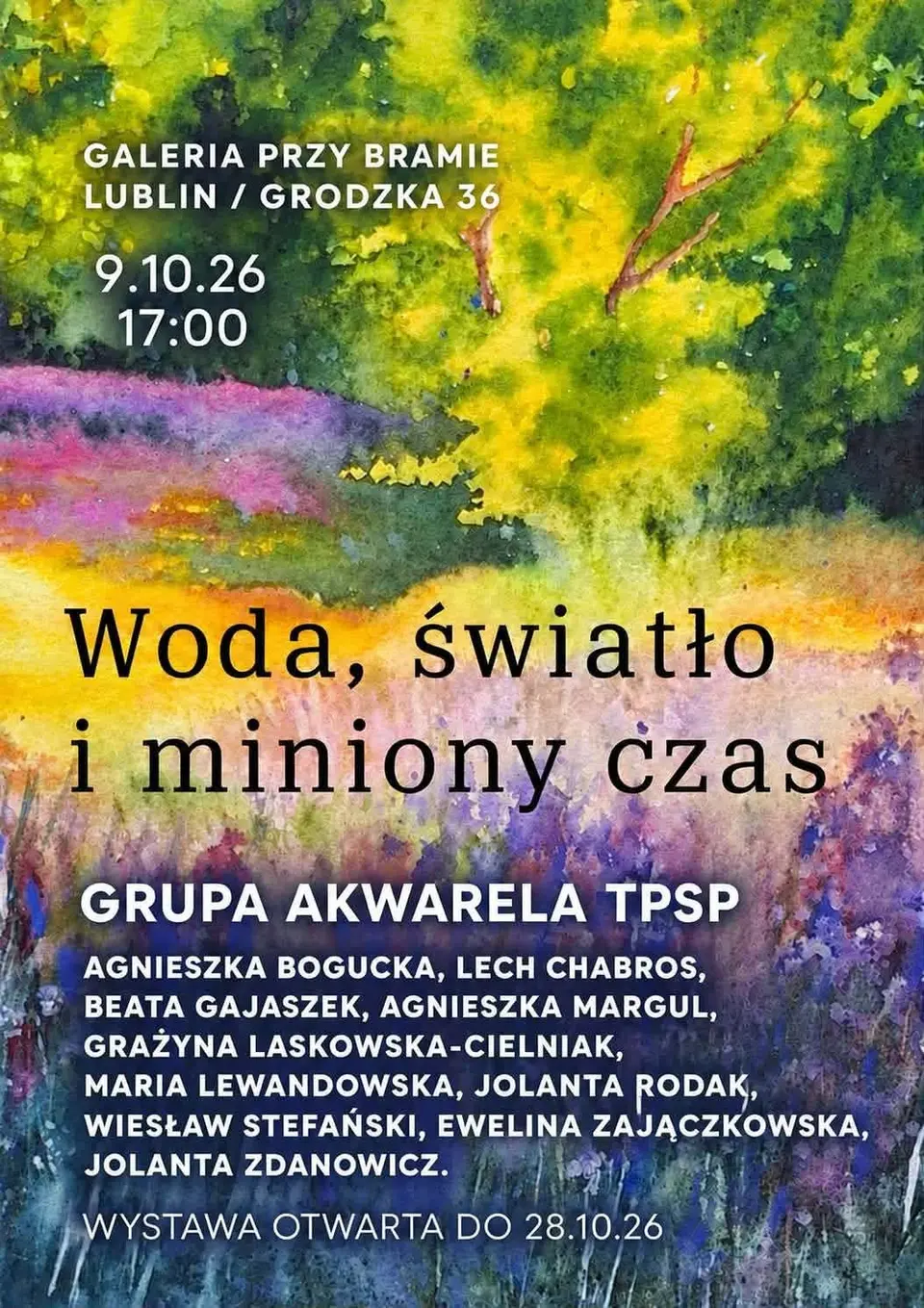 Wernisaż wystawy „Akwarela TPSP - Woda, światło i miniony czas"