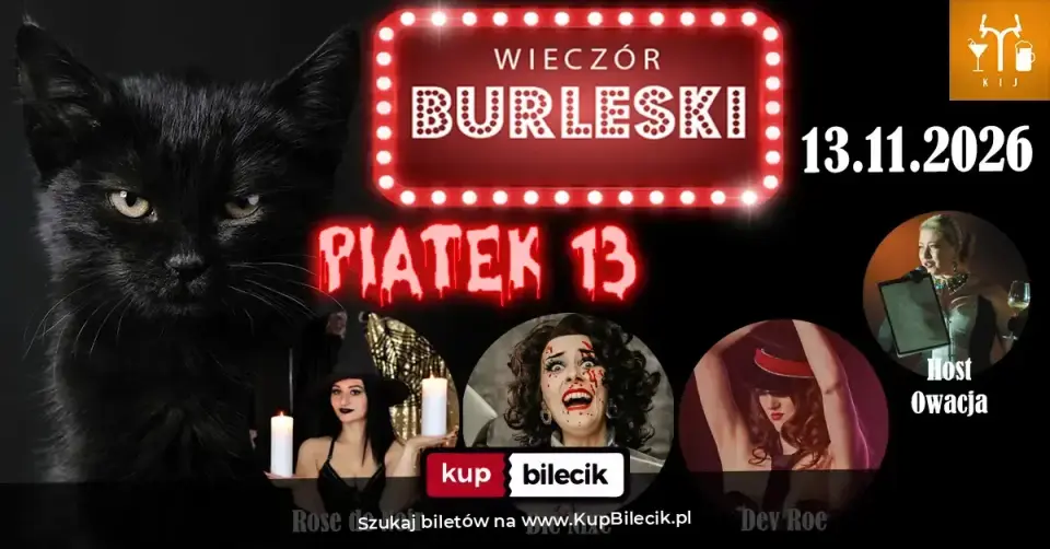 Wieczór Burleski – Burleska by Rose de Noir w klubie KIJ