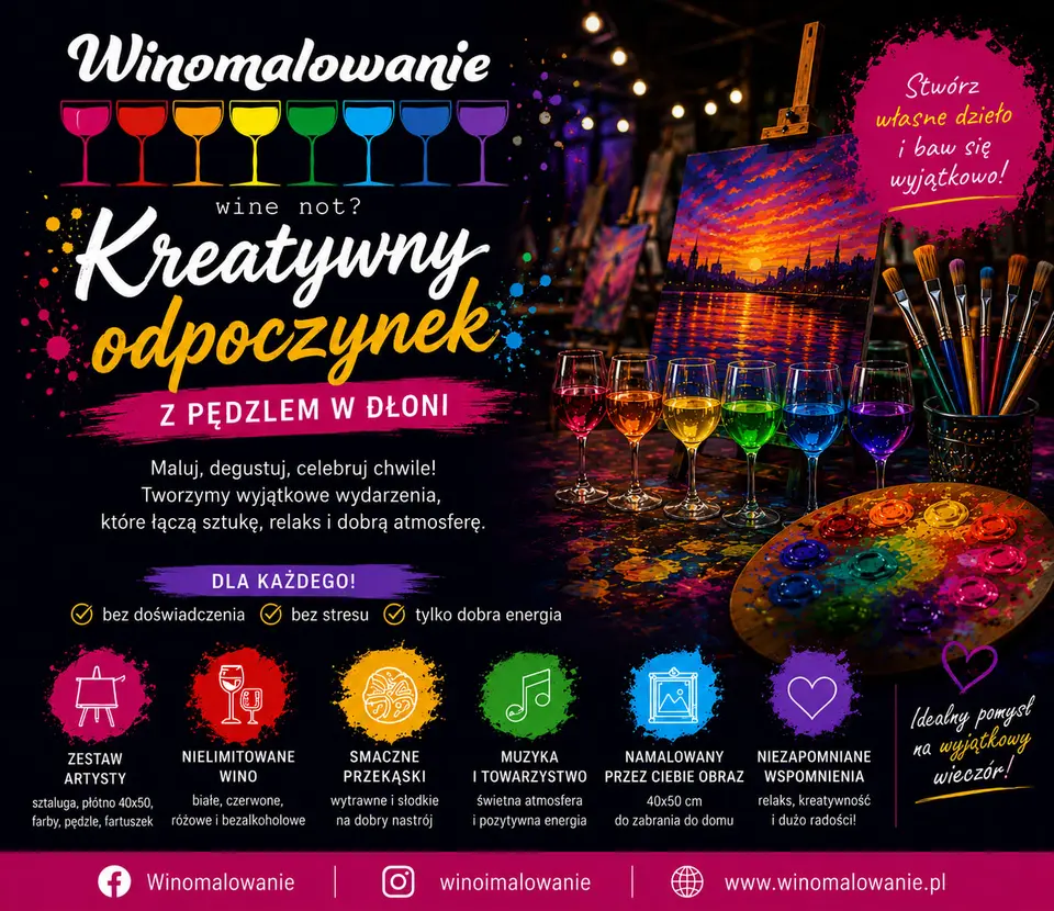 WINOMALOWANIE - kreatywny odpoczynek z pędzlem w dłoni - MIKOŁAJKI